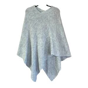 Fratelli Talli Pullover Pancho Alpaca Wool Blend OSFM  Bluegray Winter Cozy Warm
